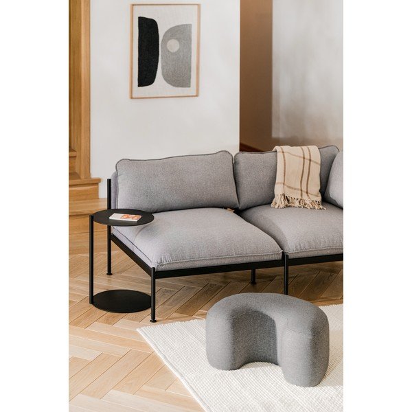 Puf gri cu tapițerie din lână Ü – noo.ma-image-1