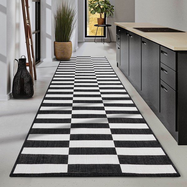 Covor tip traversă alb-negru 80x200 cm Viela – Hanse Home-image-2