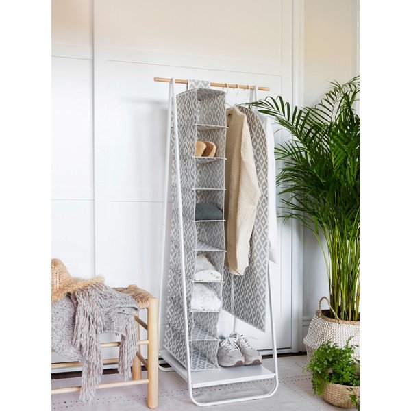 Suport pentru haine alb din metal Rail – Compactor-image-1