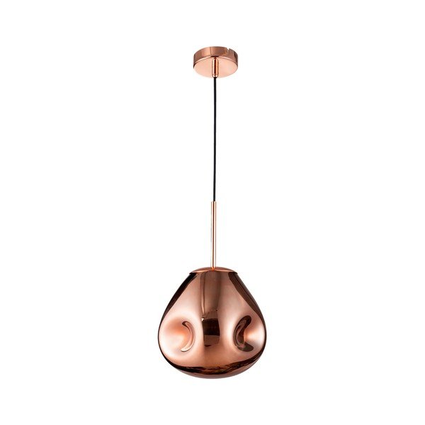 Lustră roz auriu din sticlă ø 25 cm Lava – Nova Luce