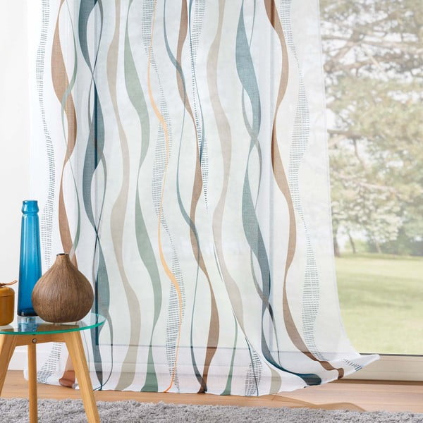 Perdea albă/albastră 140x280 cm Lisana – douceur d'intérieur-image-3