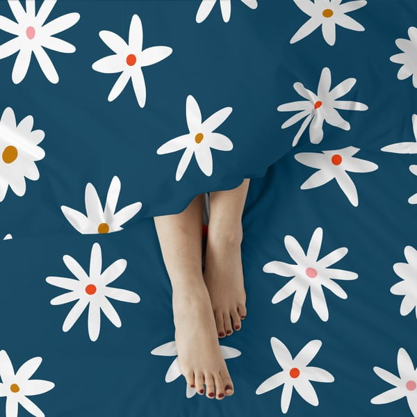 Husă de pilotă albastră pentru pat dublu 200x200 cm Margaret – Aware-image-4