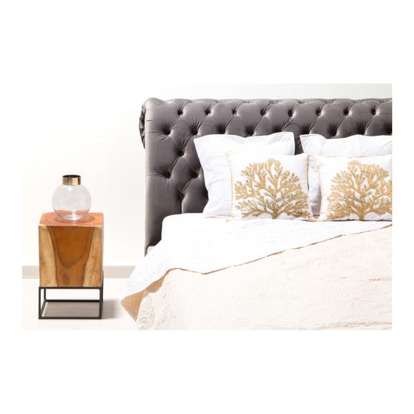 Pat din lemn de fag Vivonita Allon, 160 x 200 cm, gri-image-3