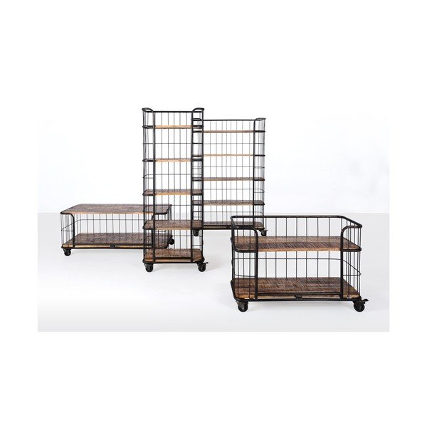 Etajeră din lemn de mango Canett Cabinet, lățime 60 cm, negru-image-1