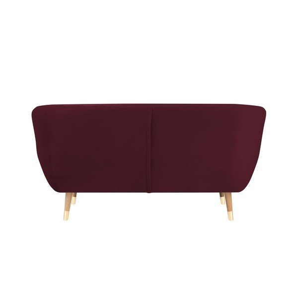 Canapea cu tapițerie din catifea Mazzini Sofas Benito, vișiniu, 158 cm-image-3