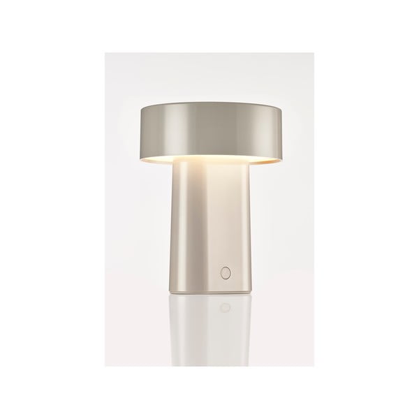 Veioză grej LED din plastic (înălțime 18 cm) Oblong – Zone-image-3