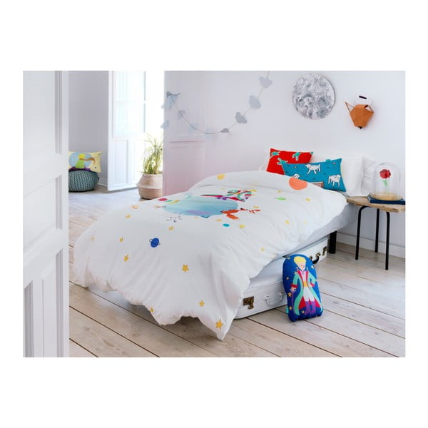 Husă pilotă și pernă din bumbac pentru copii Mr. Fox Le Petit Prince, 100 x 120 cm-image-4
