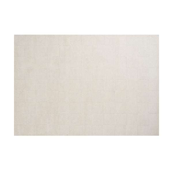 Covor de lână Luzern, 170x240 cm, alb
