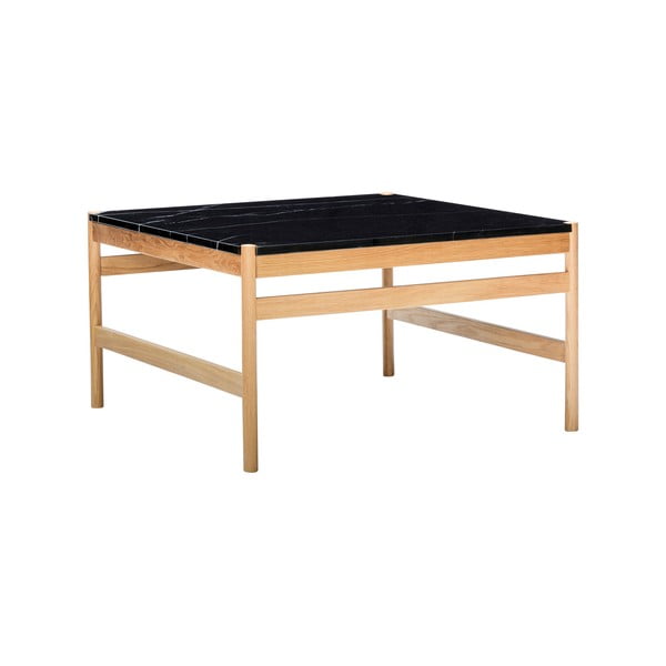 Măsuță de cafea neagră/în culoare naturală din marmură 80x80 cm Raw – Hübsch