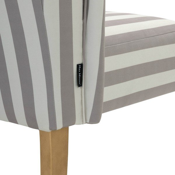 Bancă căptușită Max Winzer Hendrick, alb-gri-image-1