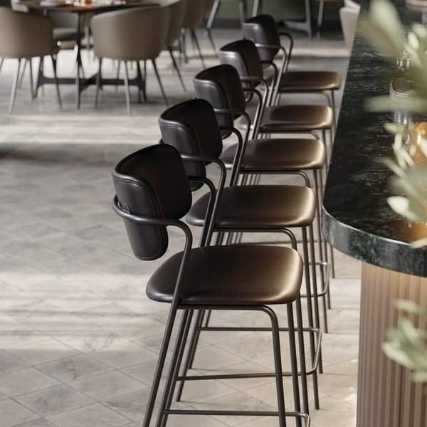 Scaun de bar maro (înălțime șezut 67,5 cm) Zed – DAN-FORM Denmark-image-1