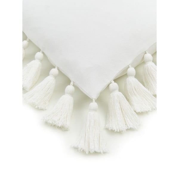 Față de pernă decorativă din bumbac Westwing Collection Shylo, 40 x 40 cm, alb-image-1