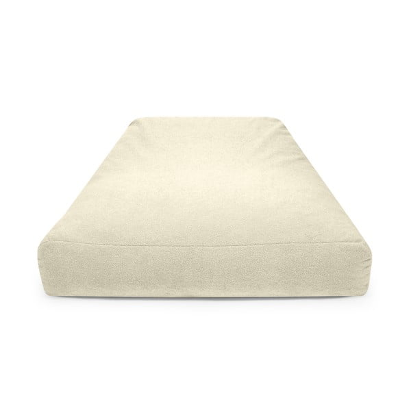 Fotoliu bean bag gri deschis cu tapițerie din țesătură bouclé Sofa Snug – SLOWDOWN-image-1