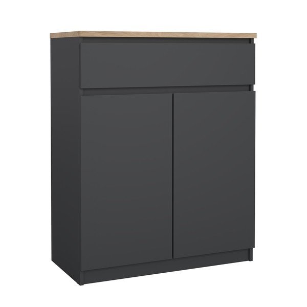 Comodă gri închis 80x100x40 cm Naia – Tvilum