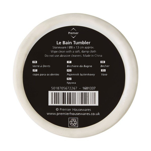 Pahar din ceramică Premier Housewares Le Bain White-image-2