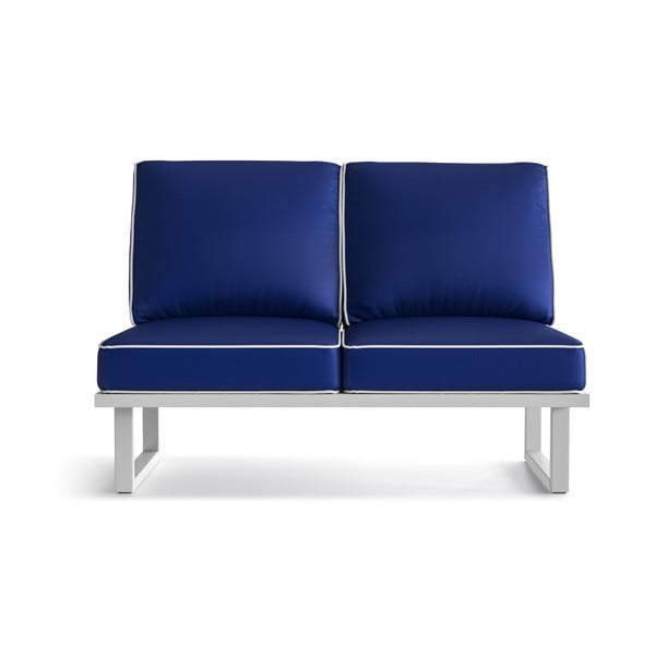 Canapea cu 2 locuri și margini albe, pentru exterior Marie Claire Home Angie, royal albastru