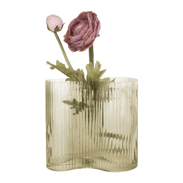 Vază din sticlă PT LIVING Wave, înălțime 18 cm, verde-image-4