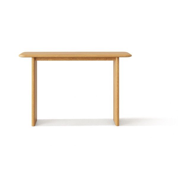 Masă consolă în culoare naturală din lemn de stejar 40x120 cm Charlotte – Micadoni -image-1