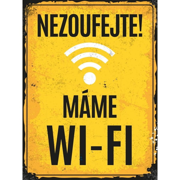 Placă decorativă de perete Postershop Wi-Fi