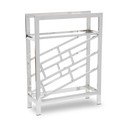 Raft pentru sticle de vin argintiu lucios din metal număr sticle 12 Barolo – Premier Housewares