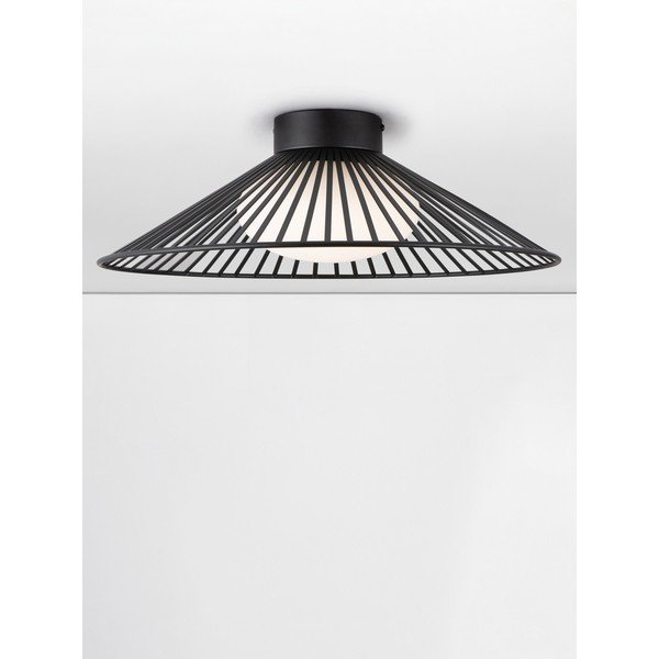Plafonieră negru-mat LED din metal cu abajur din sticlă Brume – Nova Luce-image-3