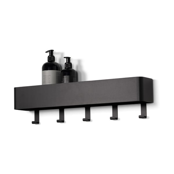 Raft pentru baie negru de montat pe perete din oțel Multi – Spinder Design-image-2