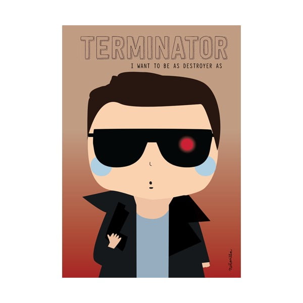 Poster NiñaSilla Terminator, 21 x 42 cm