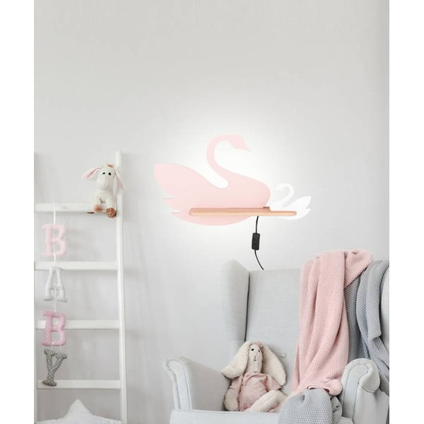 Corp de iluminat pentru copii alb/roz Swan – Candellux Lighting-image-2