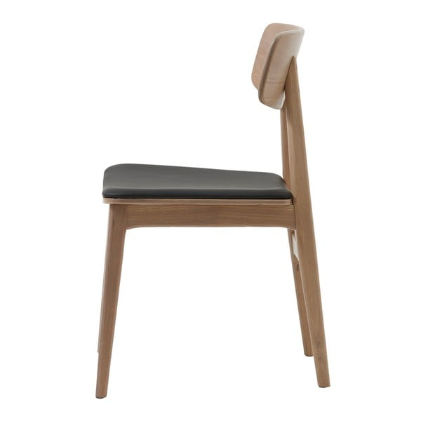 Scaun din lemn de stejar alb Unique Furniture Livo-image-1