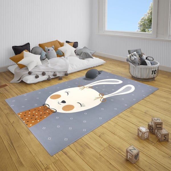 Covor gri pentru copii 170x120 cm Bunny Polly - Hanse Home-image-1