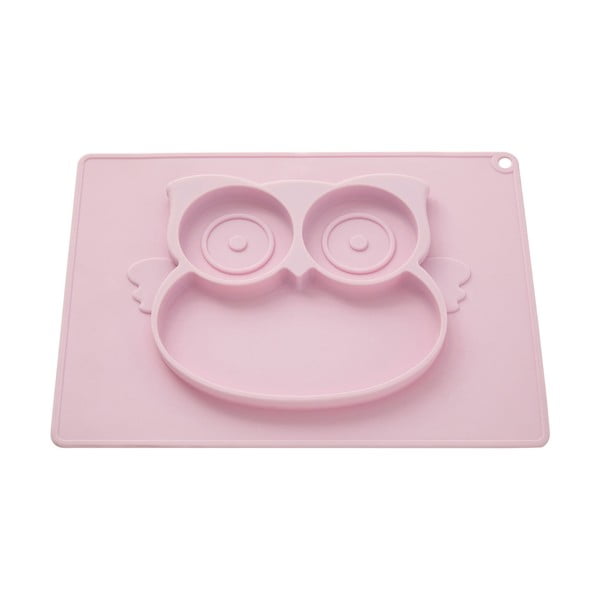 Farfurie din silicon pentru copii Premier Housewares Owl, roz