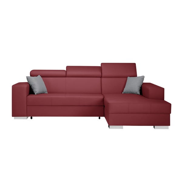 Canapea extensibilă cu șezlong partea dreaptă Interieur De Famille Paris Tresor, roșu