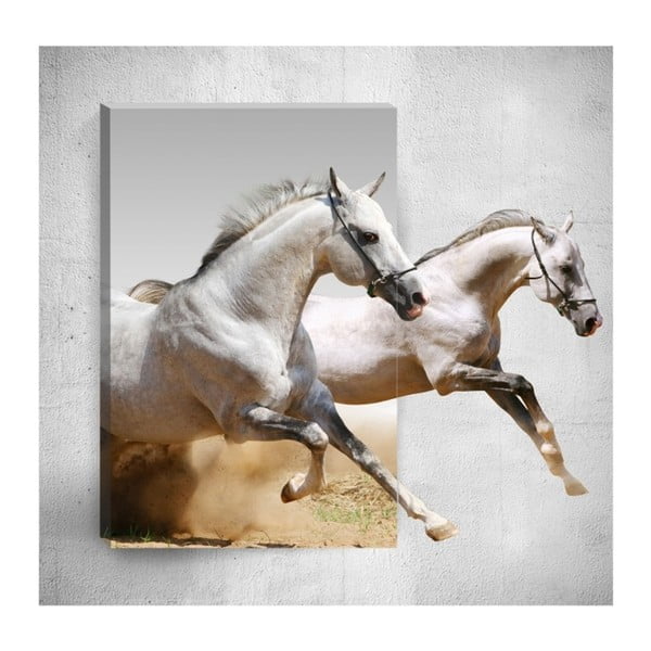Tablou de perete 3D Mosticx Horses, 40 x 60 cm