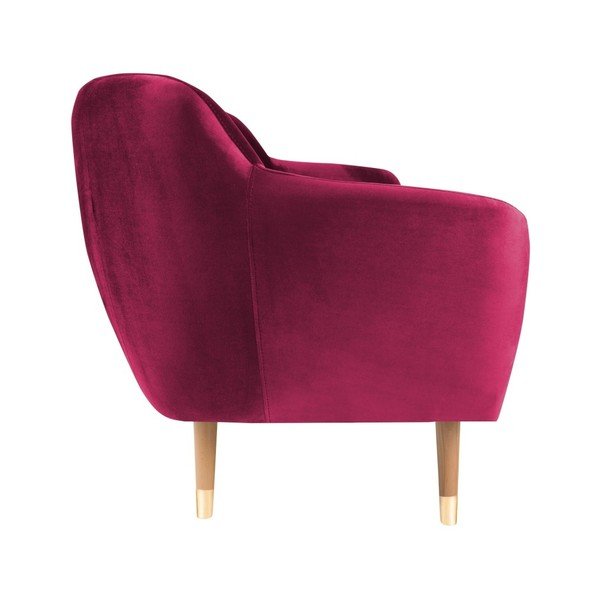 Canapea cu tapițerie din catifea Mazzini Sofas Benito, roz, 158 cm-image-3