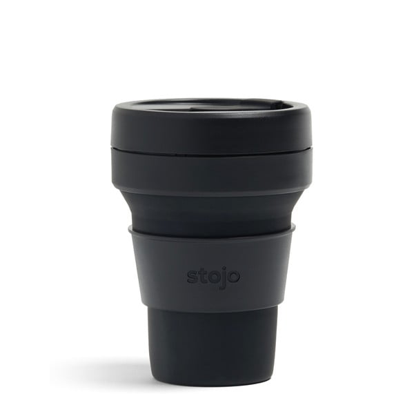 Cană de voiaj pliabilă Stojo Pocket Cup Ink, 355 ml, negru
