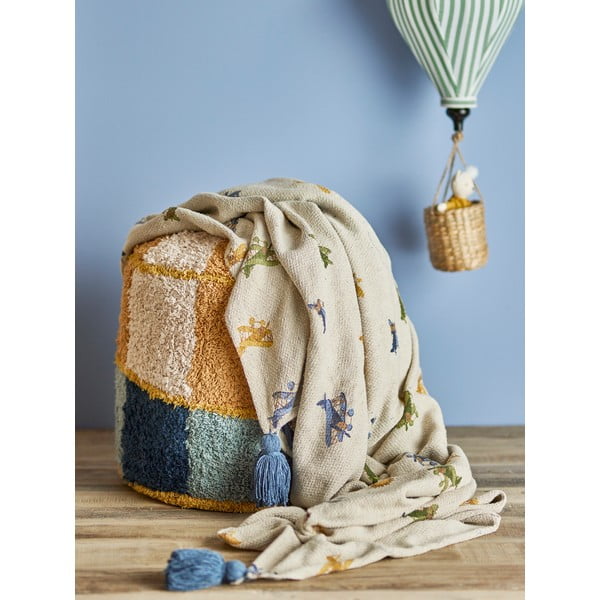 Pătură pentru copii crem 130x160 cm Plane – Bloomingville Mini-image-3
