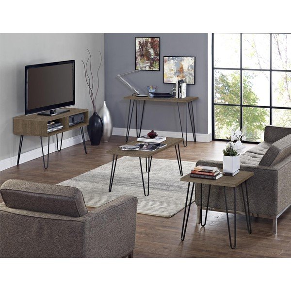 Comodă TV în culoare naturală cu aspect de lemn de nuc 107x63 cm Owen – Støraa-image-3