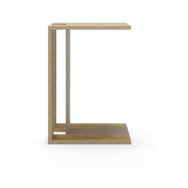 Măsuță auxiliară cu aspect de lemn de stejar 40x30 cm Macha – Marckeric-image-3