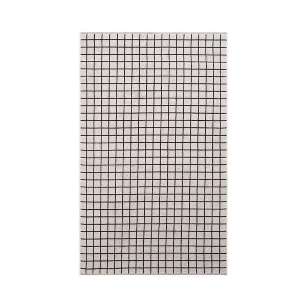 Prosop negru/bej din bumbac 90x150 cm Grid – Jotex-image-2