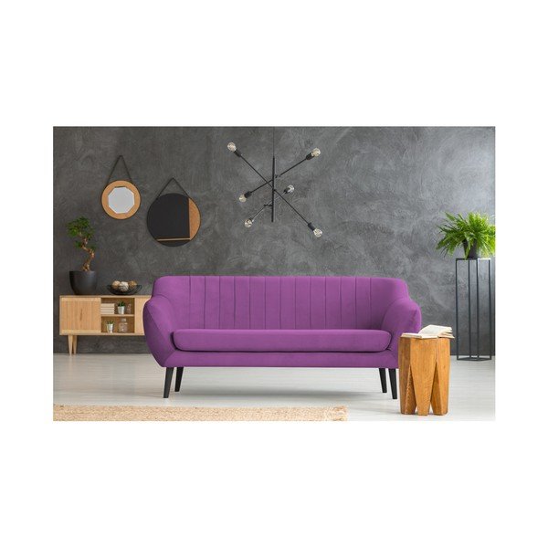 Canapea cu 2 locuri și picioare negre Mazzini Sofas Toscane, mov-image-3