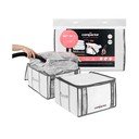 Cutii de depozitare pentru haine 2 buc. din material textil cu vacuum/cu pereți întăriți 42x25x25 cm Life – Compactor