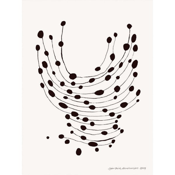 Poster 30x40 cm Dancing Dots – Leise Dich Abrahamsen – The Poster Club