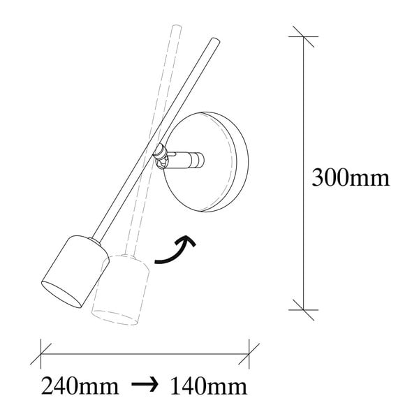 Aplică de perete argintie cu alimentare la priză Mizrak – Opviq lights-image-3