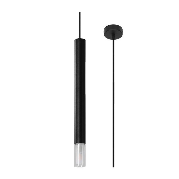 Lustră neagră din metal ø 8 cm Vittoria – Sollux