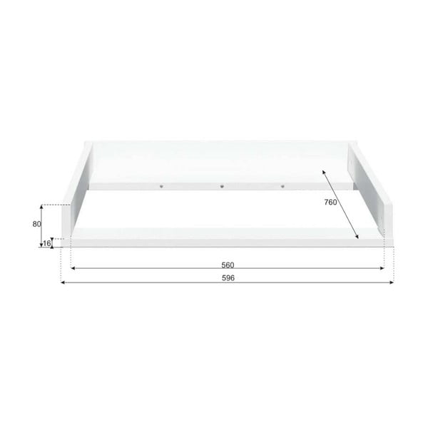 Măsuță de înfășat BELLAMY Lotta, alb-image-2