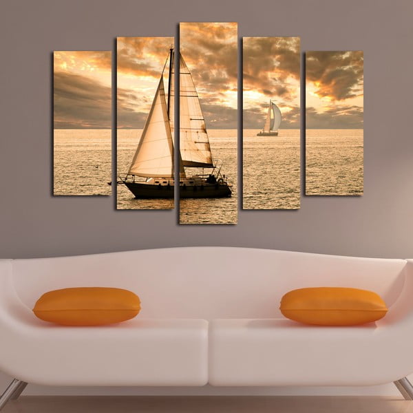 Tablou din mai multe piese Boat, 105 x 70 cm-image-1
