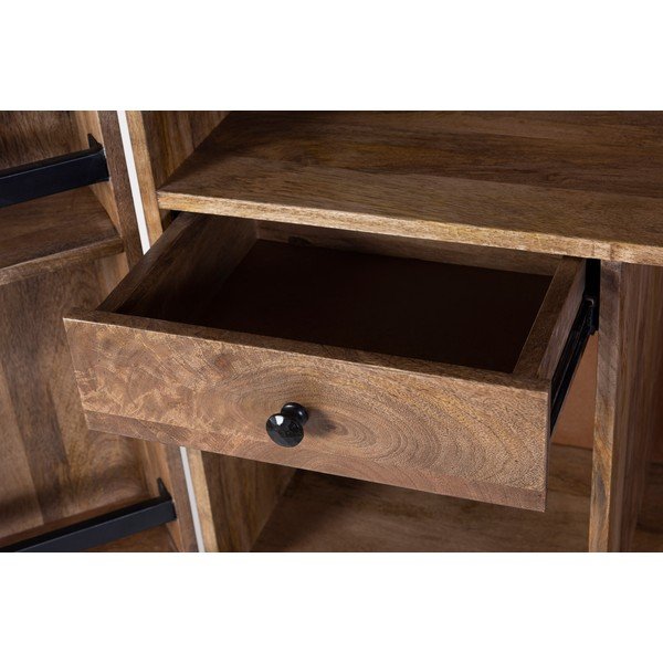 Dulap vinotecă în culoare naturală din lemn de mango număr de sticle 12, 74x122x46 cm Bombay – Interia Home & Living-image-1