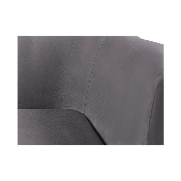Canapea cu tapițerie din catifea Kooko Home GLAM, gri cărbune, 125 cm-image-3