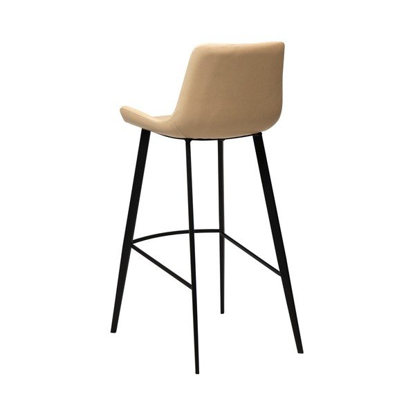 Scaun bar din piele ecologică DAN–FORM Denmark Hype, înălțime 102 cm, maro deschis-image-1