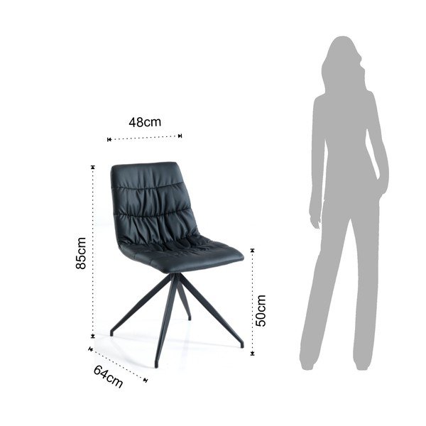 Set 2 scaune Tomasucci Chiara, negru -image-3
